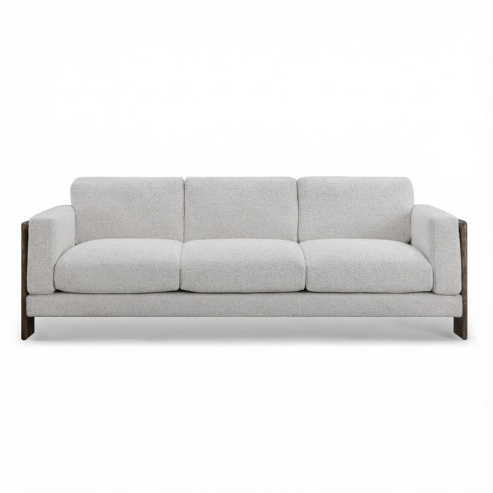 Elyn 91" Cream Contract-Grade Boucle Sofa