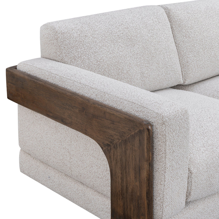 Elyn 91" Cream Contract-Grade Boucle Sofa