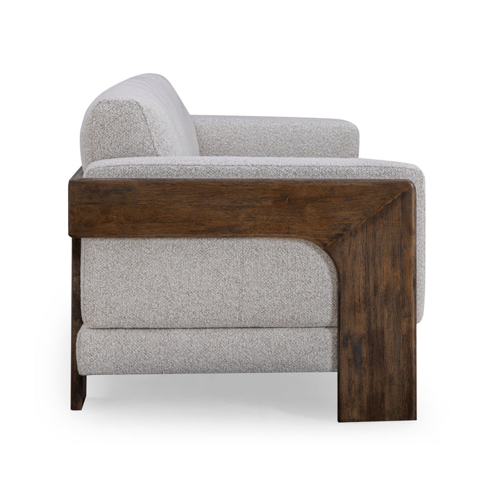 Elyn 91" Cream Contract-Grade Boucle Sofa
