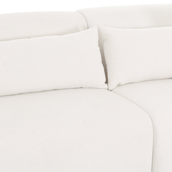 Tarra 3-Piece Cream Performance Chenille Modular Sectional