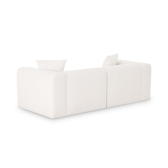 Tarra 86" Cream Performance Chenille Modular Loveseat - Dream Home Furniture & Mattress (Waite Park, MN)