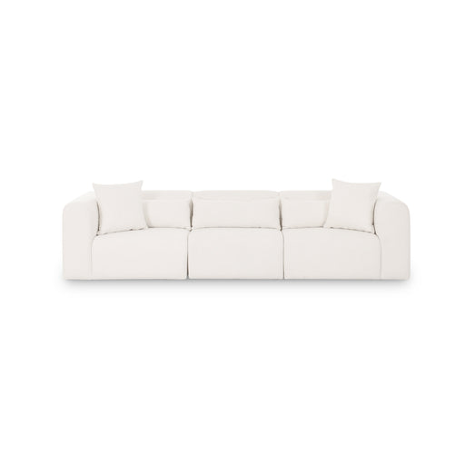 Tarra 118" Cream Performance Chenille Modular Sofa - Dream Home Furniture & Mattress (Waite Park, MN)