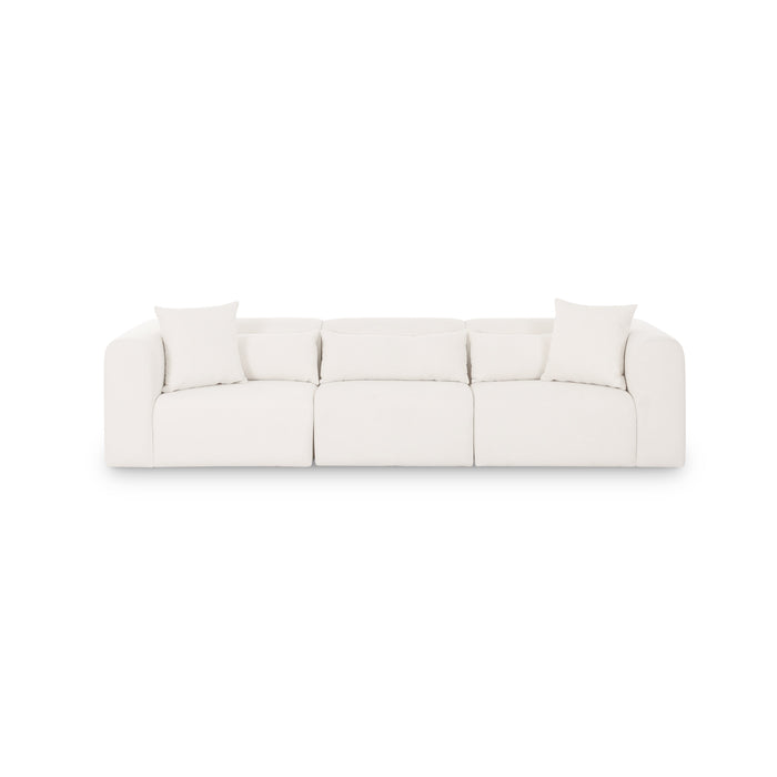 Tarra 118" Cream Performance Chenille Modular Sofa - Dream Home Furniture & Mattress (Waite Park, MN)