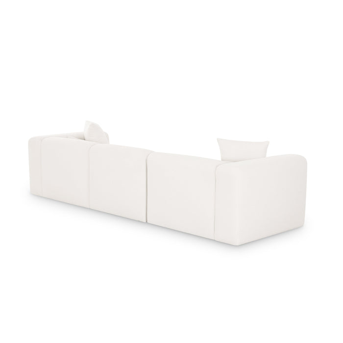 Tarra 118" Cream Performance Chenille Modular Sofa - Dream Home Furniture & Mattress (Waite Park, MN)