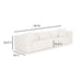 Tarra 118" Cream Performance Chenille Modular Sofa - Dream Home Furniture & Mattress (Waite Park, MN)