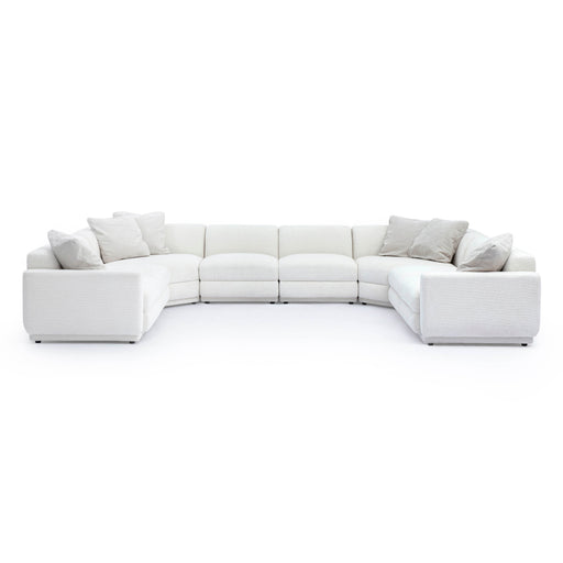 Perry 8-Piece Cream Performance Chenille Modular Large U-Sectional - Dream Home Furniture & Mattress (Waite Park, MN)