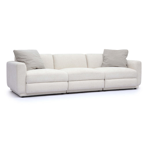 Perry 96" Cream Performance Chenille Modular Sofa - Dream Home Furniture & Mattress (Waite Park, MN)