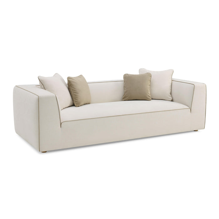 Tristine 96" Cream Contract-Grade Linen Sofa - Dream Home Furniture & Mattress (Waite Park, MN)