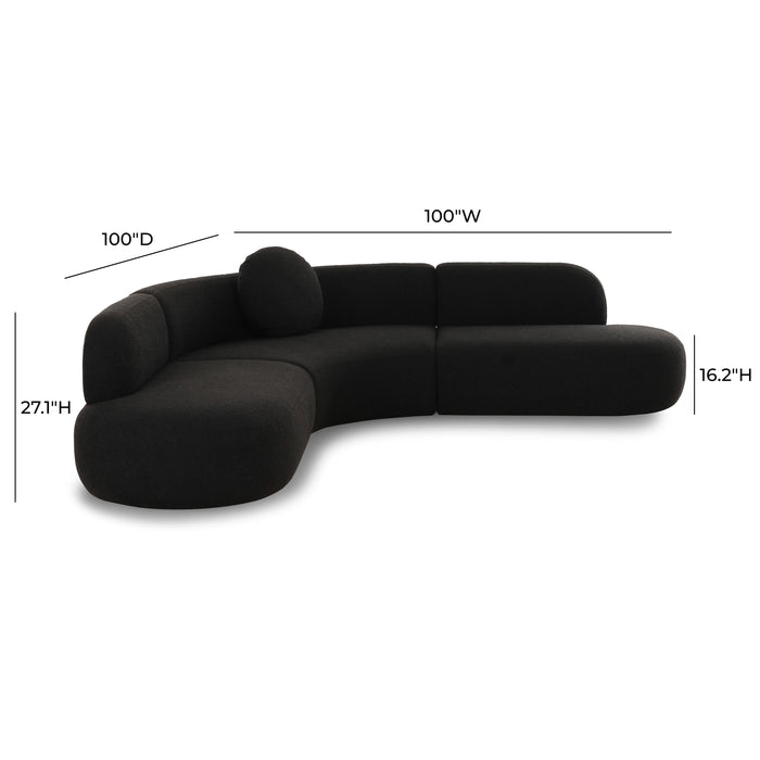 Broohah 3-Piece Performance Fabric L-Shaped Sectional - Dream Home Furniture & Mattress (Waite Park, MN)