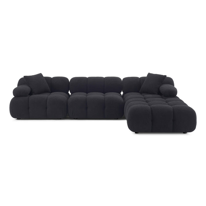 Calliope 4-Piece Performance Vegan Shearling Modular Sectional