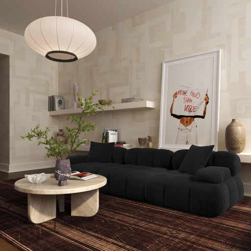 Calliope 79" Performance Vegan Shearling Modular Loveseat - Dream Home Furniture & Mattress (Waite Park, MN)