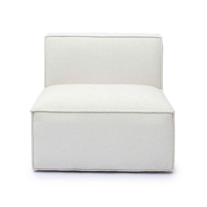 Mindy Performance Chenille Basketweave Modular Armless Chair