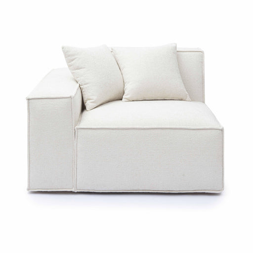 Mindy Performance Chenille Basketweave Modular Corner Chair - Dream Home Furniture & Mattress (Waite Park, MN)