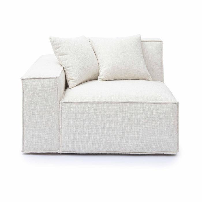Mindy Performance Chenille Basketweave Modular Corner Chair