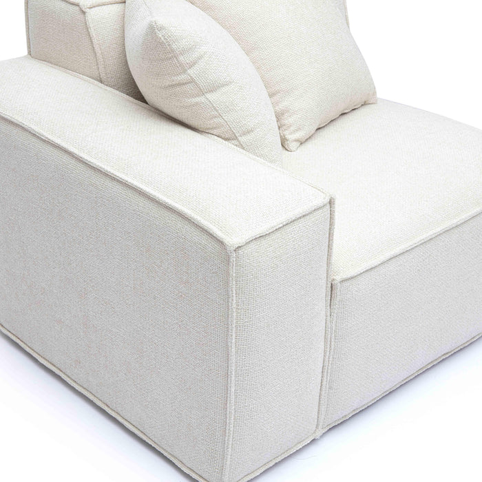 Mindy Performance Chenille Basketweave Modular Corner Chair