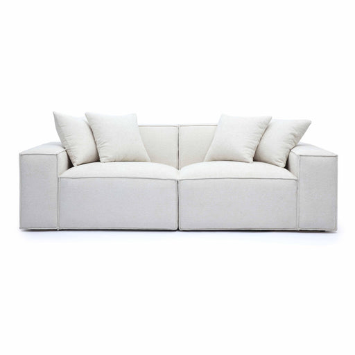 Mindy 84" Performance Chenille Basketweave Modular Loveseat - Dream Home Furniture & Mattress (Waite Park, MN)
