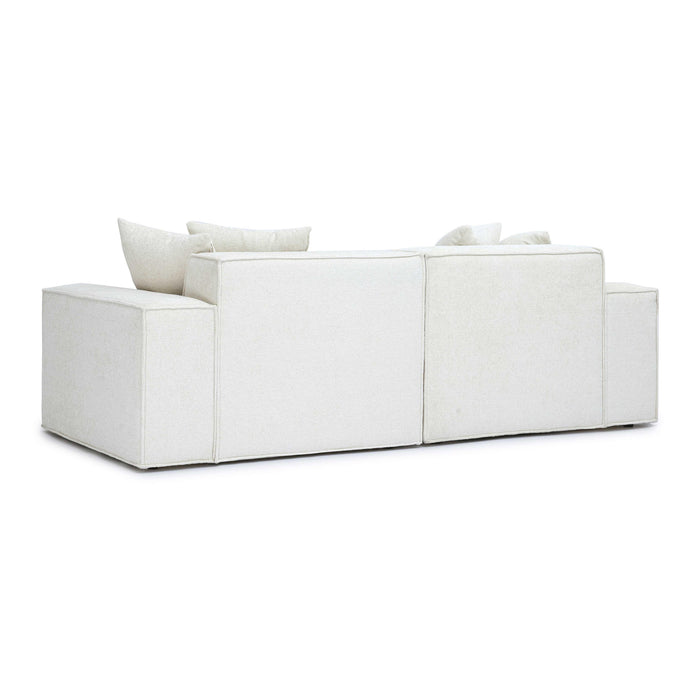 Mindy 84" Performance Chenille Basketweave Modular Loveseat
