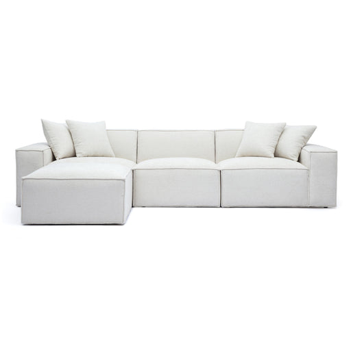 Mindy 4-Piece Performance Chenille Basketweave Modular Sectional - Dream Home Furniture & Mattress (Waite Park, MN)
