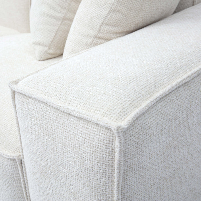 Mindy 4-Piece Performance Chenille Basketweave Modular Sectional