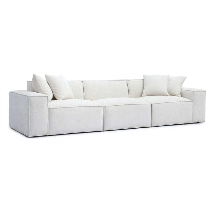 Mindy 115" Performance Chenille Basketweave Modular Sofa