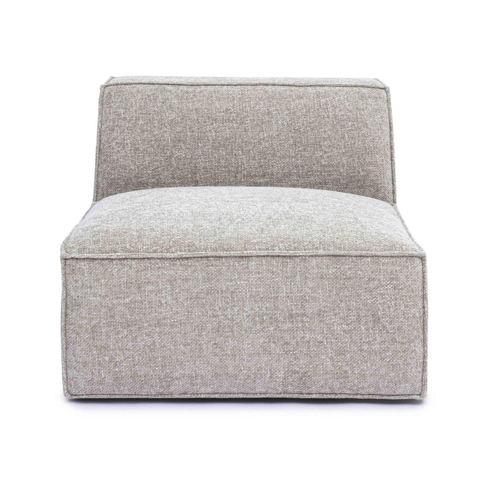 Mindy Performance Chenille Basketweave Modular Armless Chair