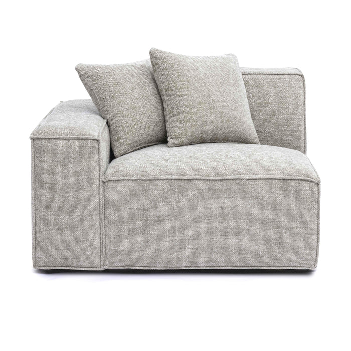Mindy Performance Chenille Basketweave Modular Corner Chair