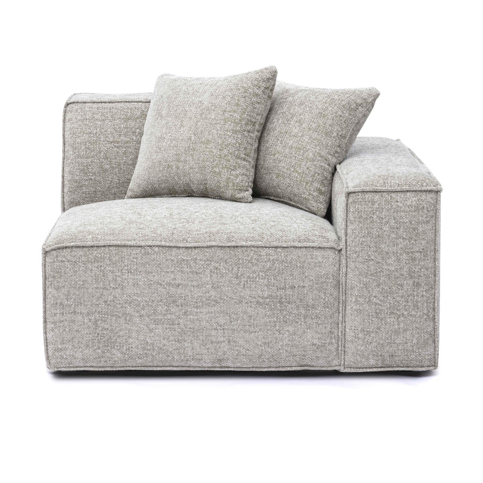Mindy Performance Chenille Basketweave Modular Corner Chair
