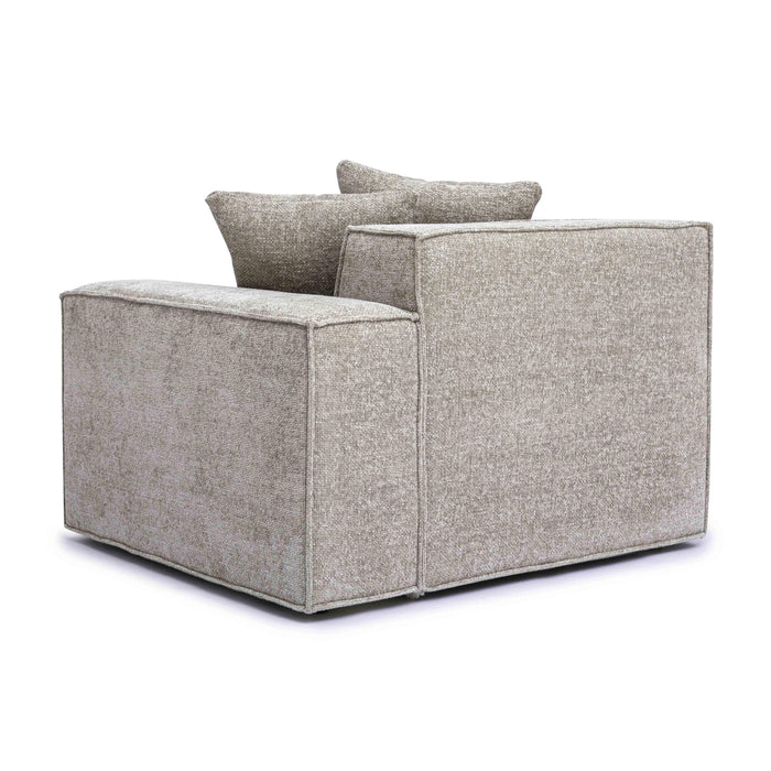 Mindy Performance Chenille Basketweave Modular Corner Chair