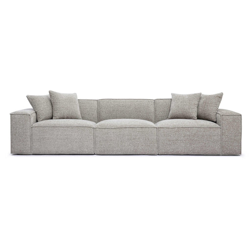 Mindy 115" Performance Chenille Basketweave Modular Sofa - Dream Home Furniture & Mattress (Waite Park, MN)