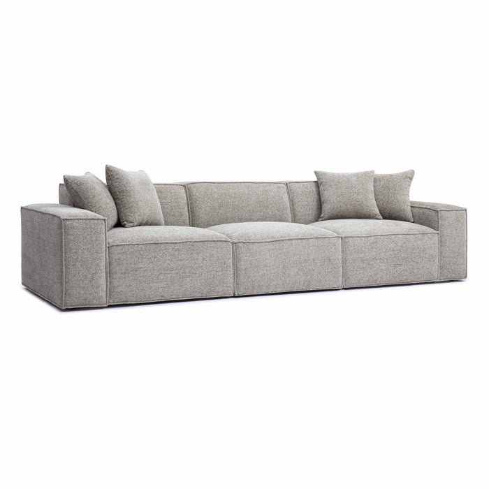 Mindy 115" Performance Chenille Basketweave Modular Sofa