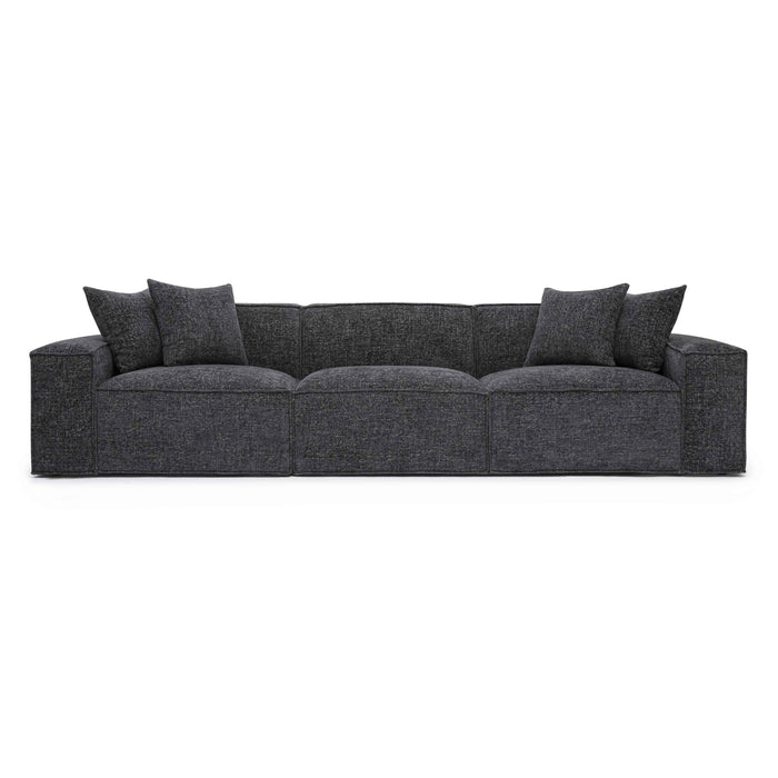 Mindy 115" Performance Chenille Basketweave Modular Sofa