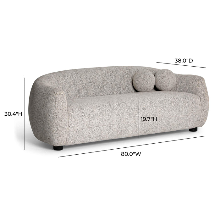Judy 80" Black and White Woven Performance Fabric Sofa - Dream Home Furniture & Mattress (Waite Park, MN)