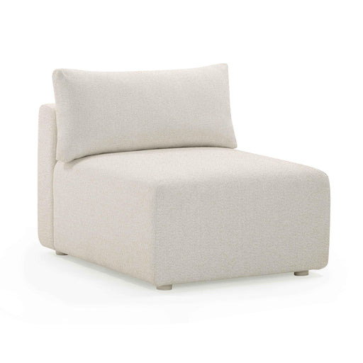 Hangover Cream Performance Fabric Outdoor Modular Armless Chair - Dream Home Furniture & Mattress (Waite Park, MN)
