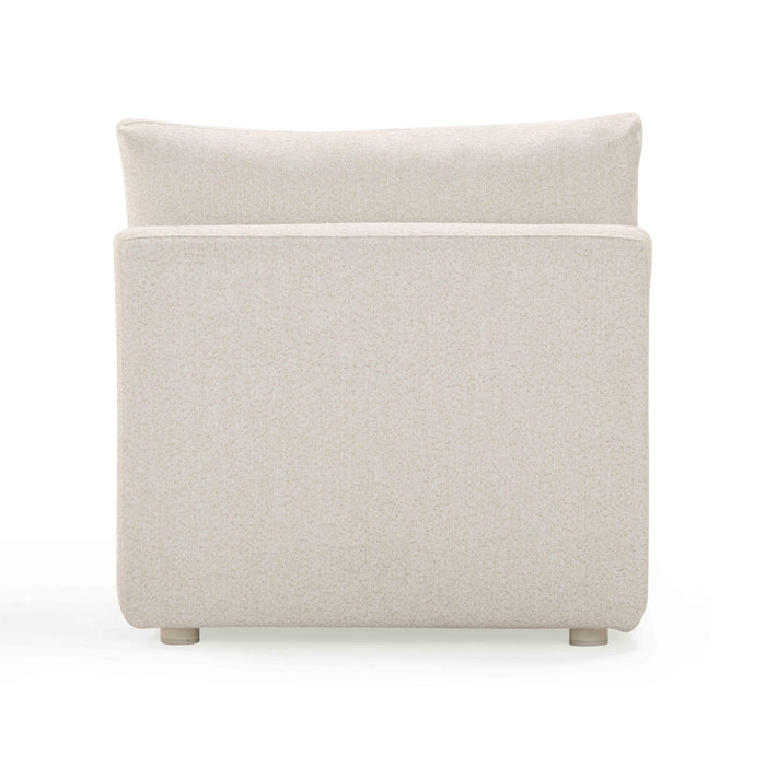 Hangover Cream Performance Fabric Outdoor Modular Armless Chair