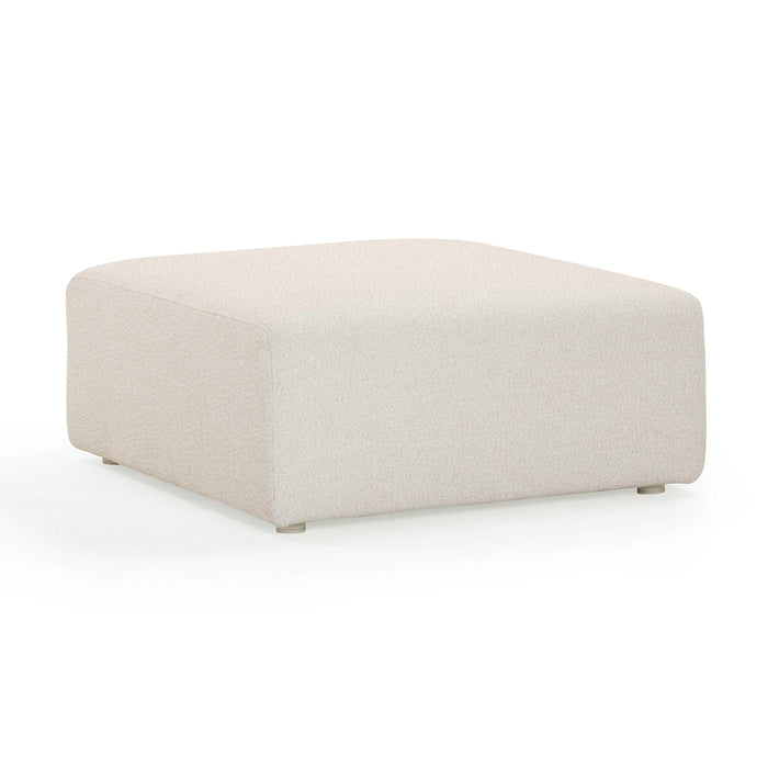 Hangover Cream Performance Fabric Outdoor Ottoman - Dream Home Furniture & Mattress (Waite Park, MN)