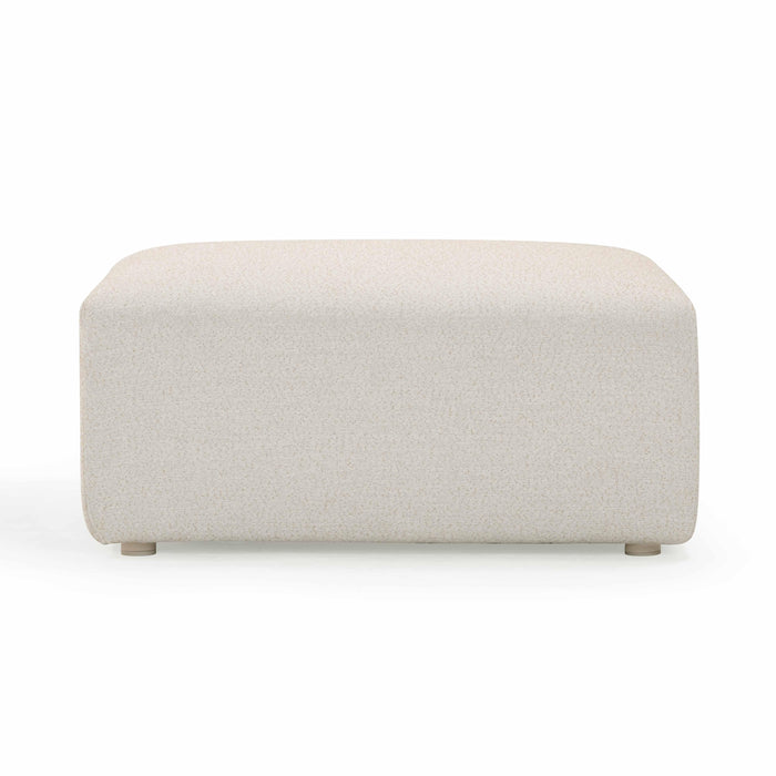 Hangover Cream Performance Fabric Outdoor Ottoman - Dream Home Furniture & Mattress (Waite Park, MN)