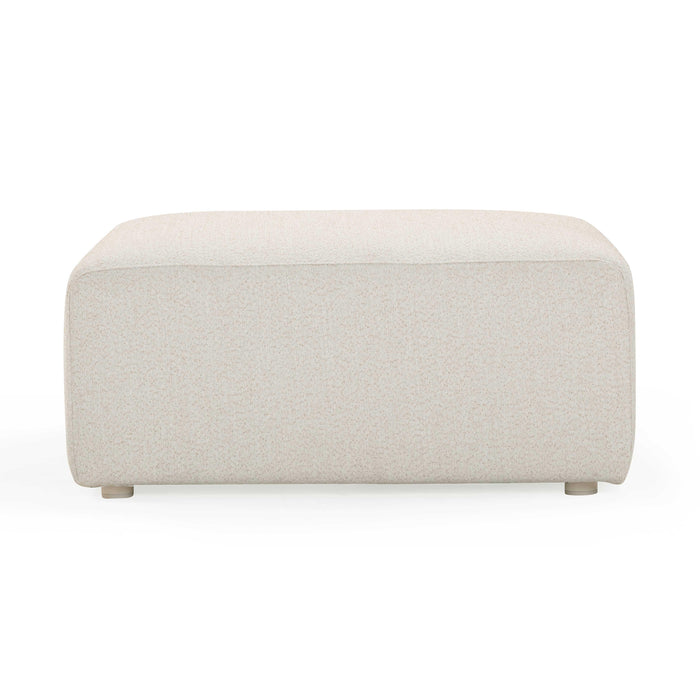 Hangover Cream Performance Fabric Outdoor Ottoman - Dream Home Furniture & Mattress (Waite Park, MN)