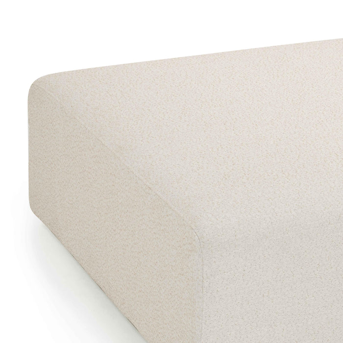 Hangover Cream Performance Fabric Outdoor Ottoman - Dream Home Furniture & Mattress (Waite Park, MN)