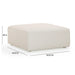 Hangover Cream Performance Fabric Outdoor Ottoman - Dream Home Furniture & Mattress (Waite Park, MN)