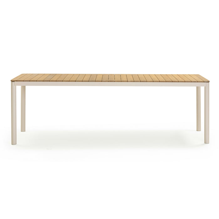Sardinia 95" Light Teak Outdoor Rectangular Dining Table