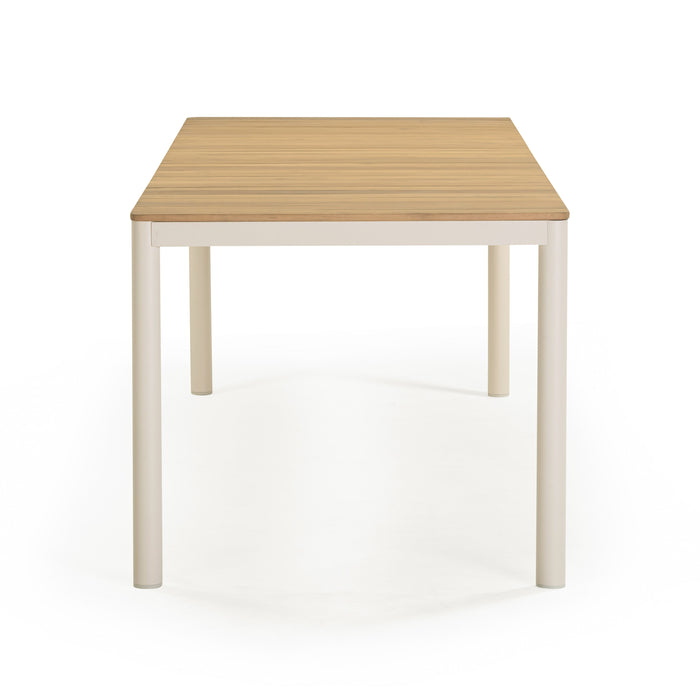 Sardinia 95" Light Teak Outdoor Rectangular Dining Table