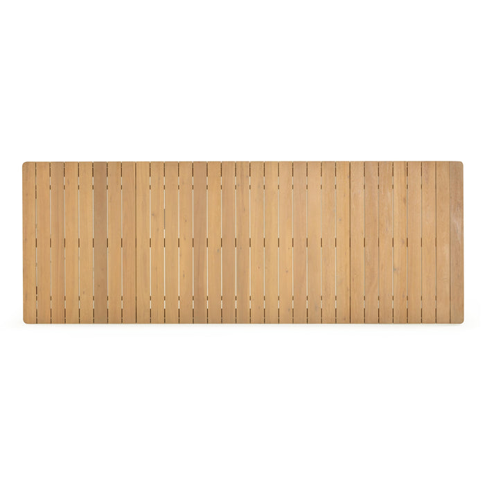 Sardinia 95" Light Teak Outdoor Rectangular Dining Table