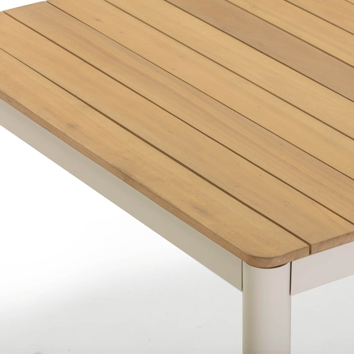 Sardinia 95" Light Teak Outdoor Rectangular Dining Table