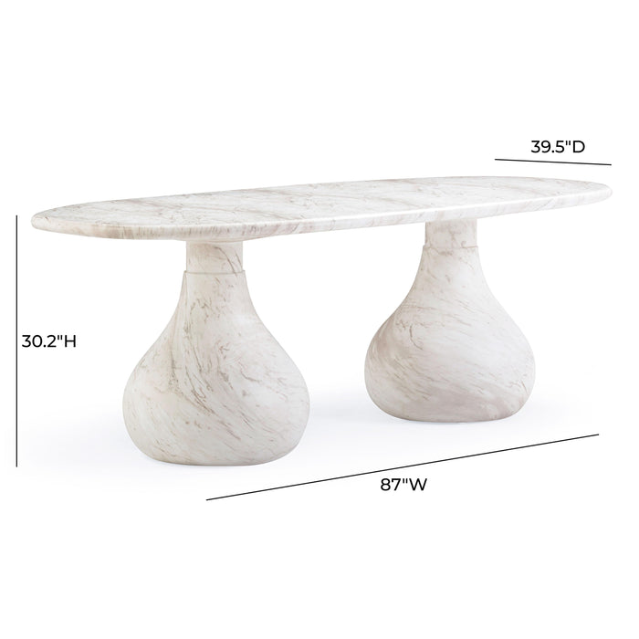 Smooch 87" Concrete Indoor/Outdoor Dining Table