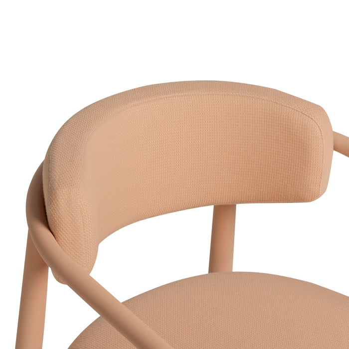 Annika Textured Contract-Grade Fabric Outdoor Dining Arm Chair