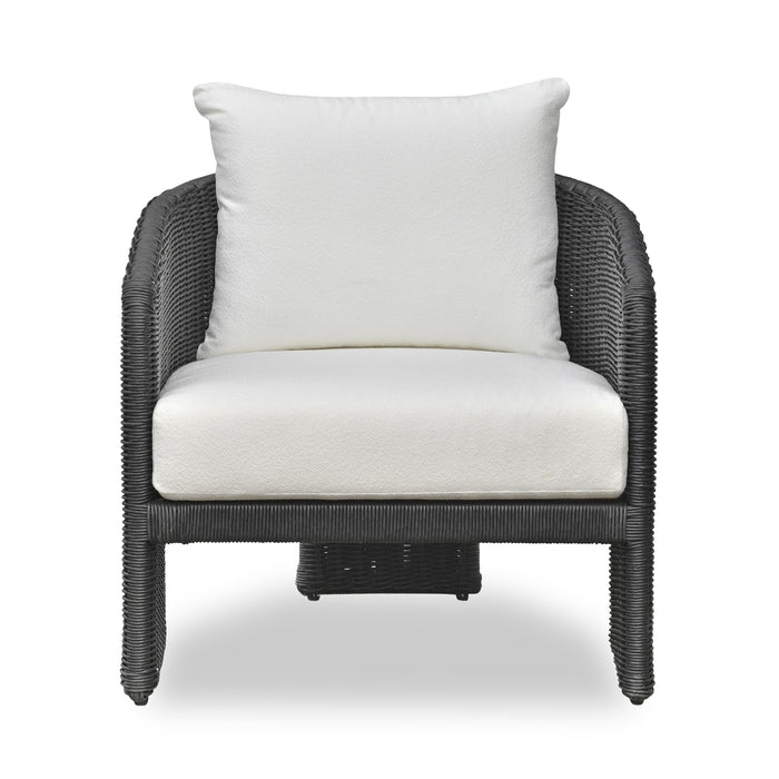 Alexa Rattan Performance Fabric Outdoor Armchair