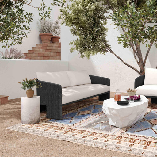 Alexa 80" Rattan Performance Fabric Outdoor Sofa - Dream Home Furniture & Mattress (Waite Park, MN)