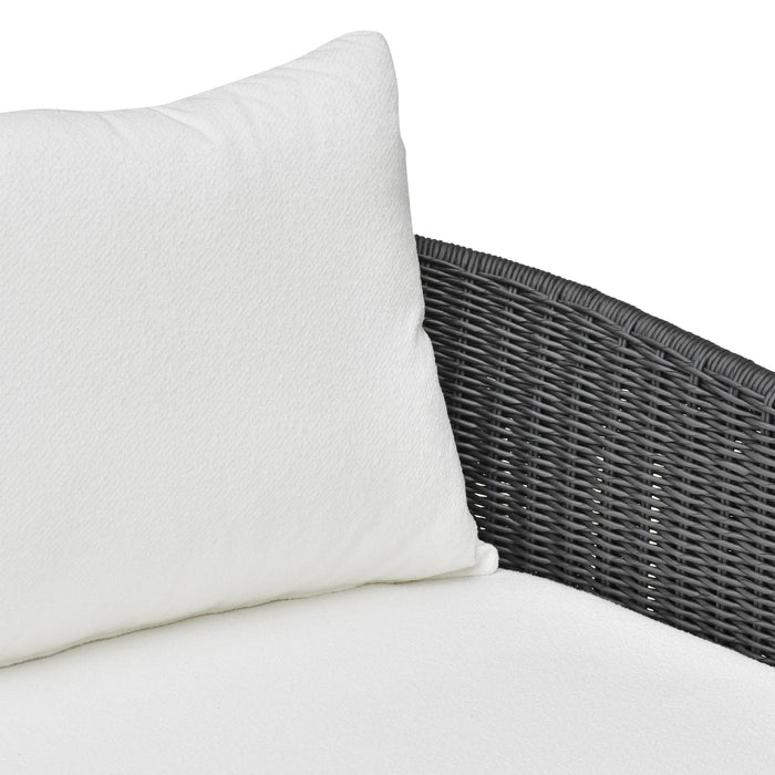 Alexa 80" Rattan Performance Fabric Outdoor Sofa - Dream Home Furniture & Mattress (Waite Park, MN)