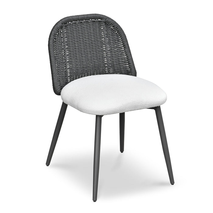 Alexa Rattan Performance Fabric Dining Chair