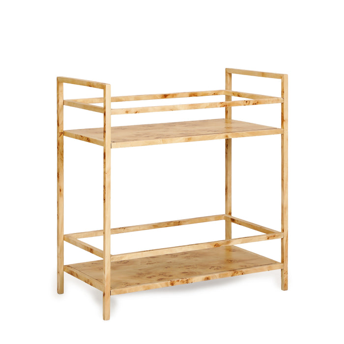 Destin Natural Burl Contract-Grade Bar Cart